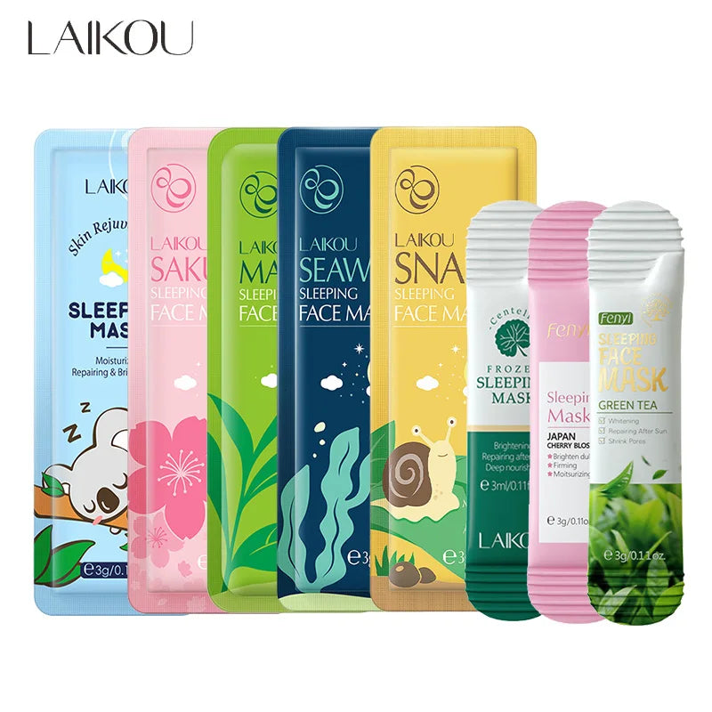 8pcs LAIKOU Hydrating Moisturizing Facial Sleeping Mask